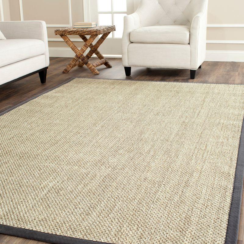 Marble Grey 6' x 9' Natural Fiber Area Rug