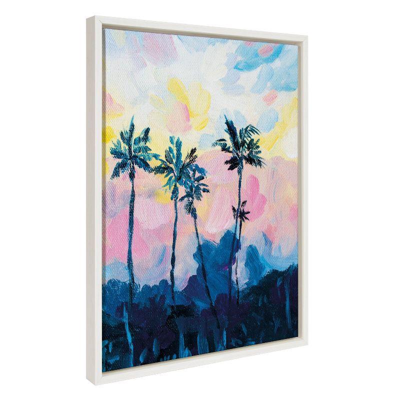 18" x 24" Sylvie Apache Junction Sunset Framed Wall Canvas by Rachel Christopoulos White - Kate & Laurel All Things Decor: Modern Style