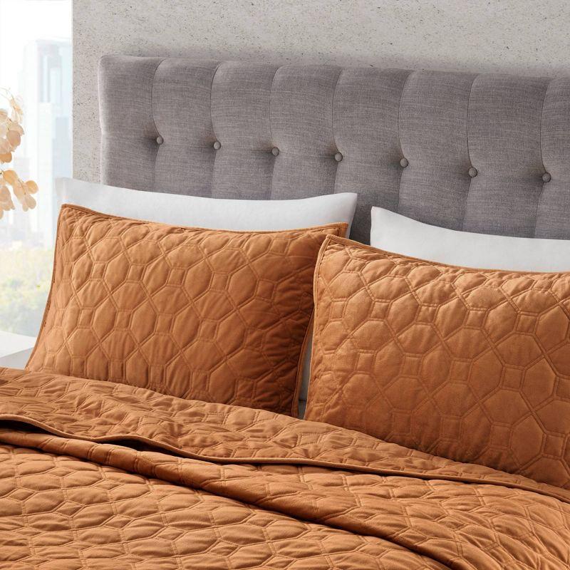Madison Park Harper 3 Piece Velvet Quilt Set