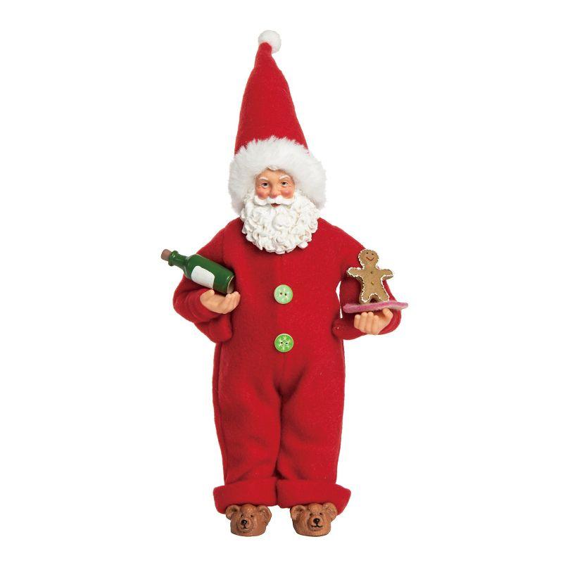 Retro Santa in Red Pajamas Christmas Decor