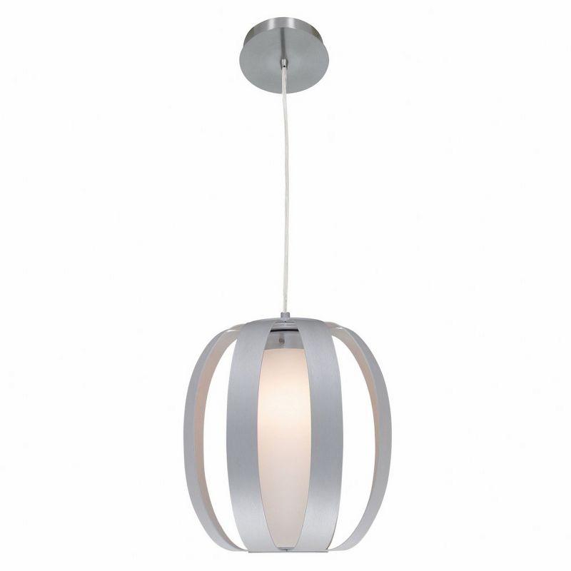 Helix Silver Aluminum Drum Pendant Light