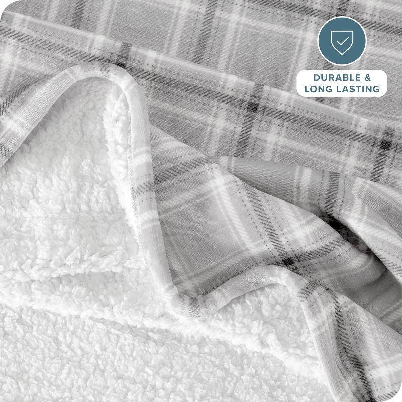 Bare Home Bare Home Printed Sherpa Fleece Blanket - Warm & Lightweight - Soft Plush Blanket - Reversible
