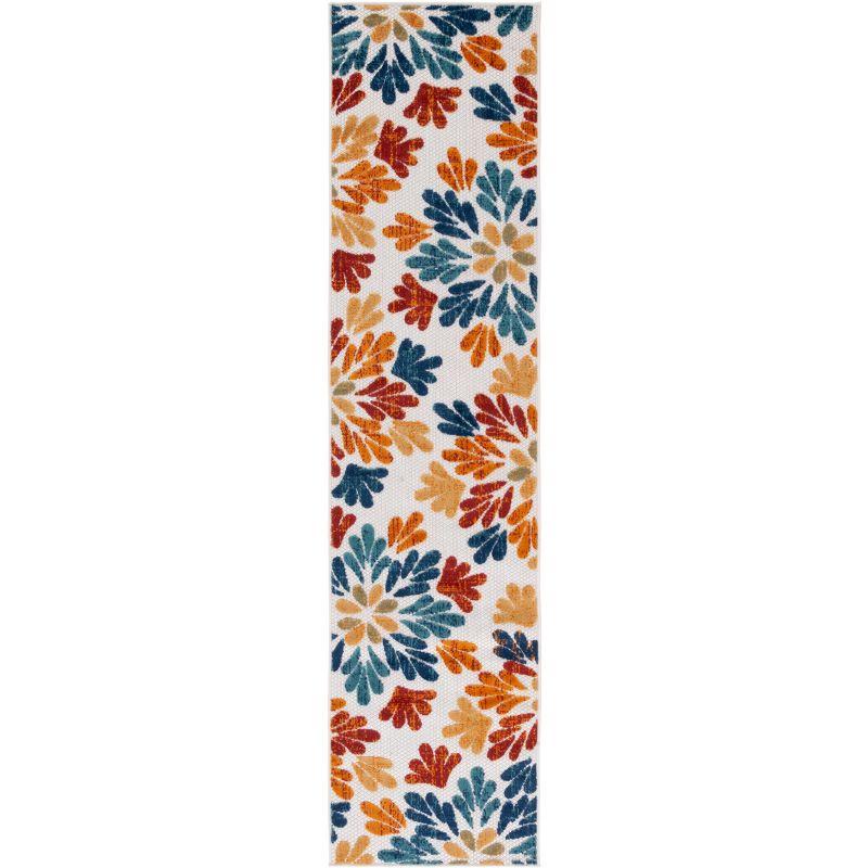 Cabana CBN800 Power Loomed Indoor and Outdoor Runner Rug - Creme/Red - 2'x8' - Safavieh.