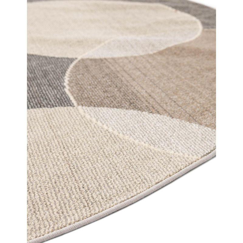 Unique Loom 8' 0 x 8' 0 Round Gray Chromatic Seaside Area Rug