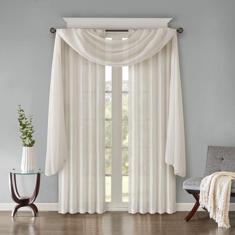Madison Park Harper Solid Crushed Curtain Panel Pair (Set of 2)