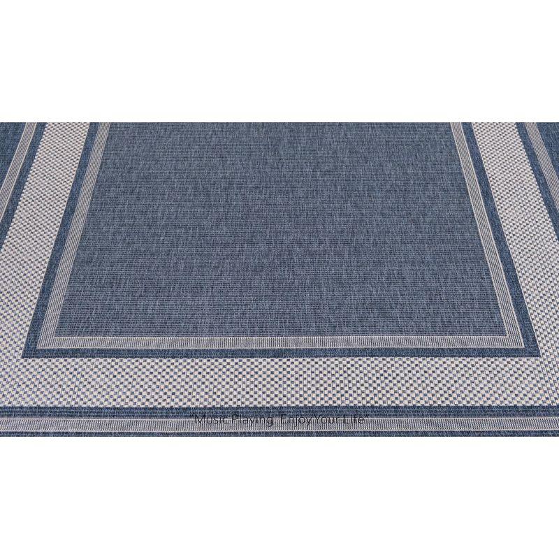 7'10" x 10'2" Tripoli Lydia Indoor/Outdoor Rug Denim/Cream - Home Dynamix: UV & Stain Resistant, Woven