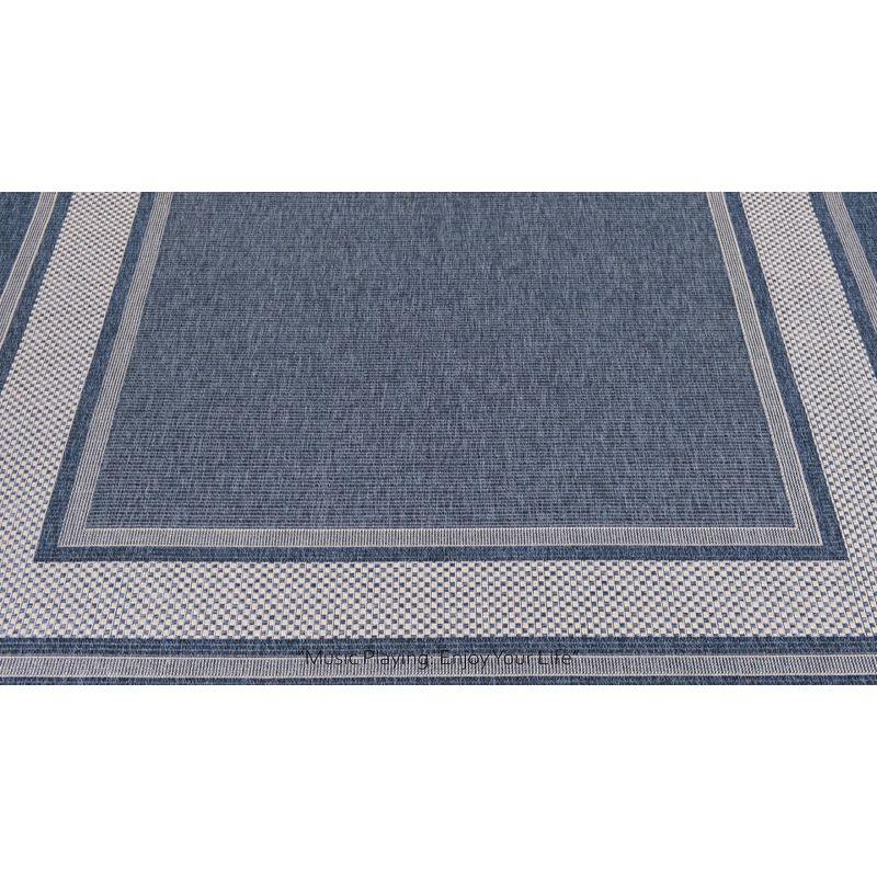 6'6" x 9'6" Tripoli Lydia Indoor/Outdoor Rug Blue/Cream - Home Dynamix: UV & Stain Resistant, Woven