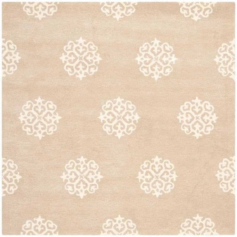 Soho SOH724 Hand Tufted Indoor Area Rug - Beige/Ivory - 6'x6' - Safavieh