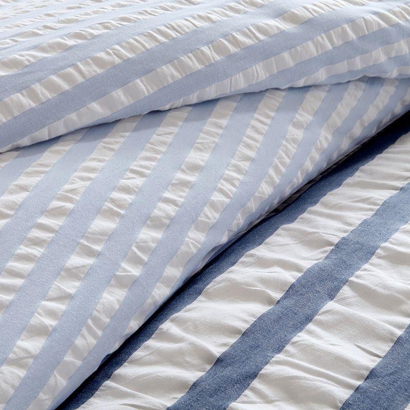 Gracie Mills Santiago Seersucker Striped Cotton Comforter Set
