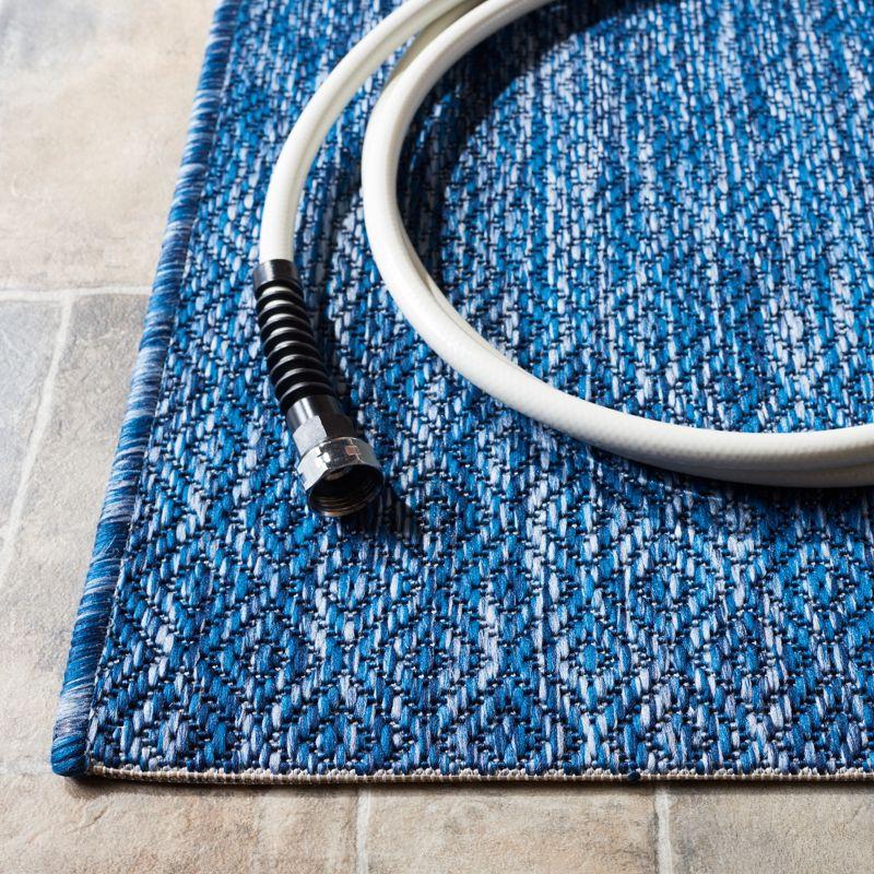 Courtyard CY8520 Power Loomed Indoor and Outdoor Runner Rug - Navy/Navy - 2'3"x12' - Safavieh