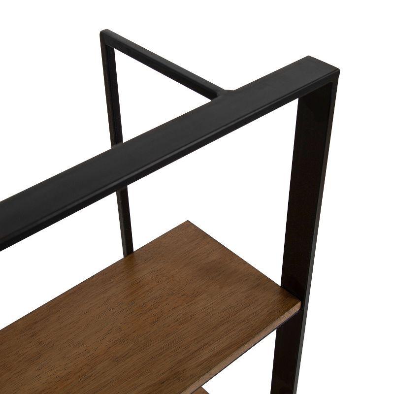 Kate and Laurel Kercheval Rectangle Metal Accent Shelf, 15x32, Rustic Brown