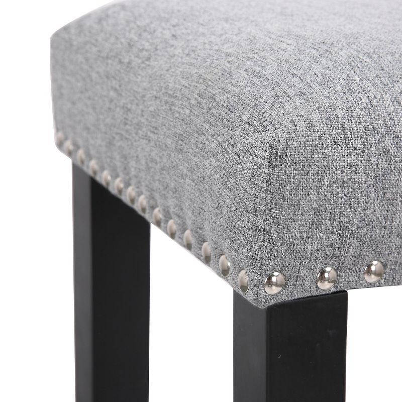 WestinTrends 24" Upholstered Saddle Seat Counter Stool, Black/Gray