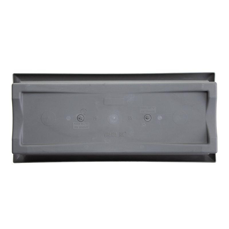 Bloem 26"x11" Veranda Rectangular Window Deck Box Planter Charcoal