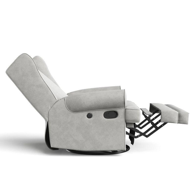 Serenity Swivel Reclining Glider Rocking Chair with USB