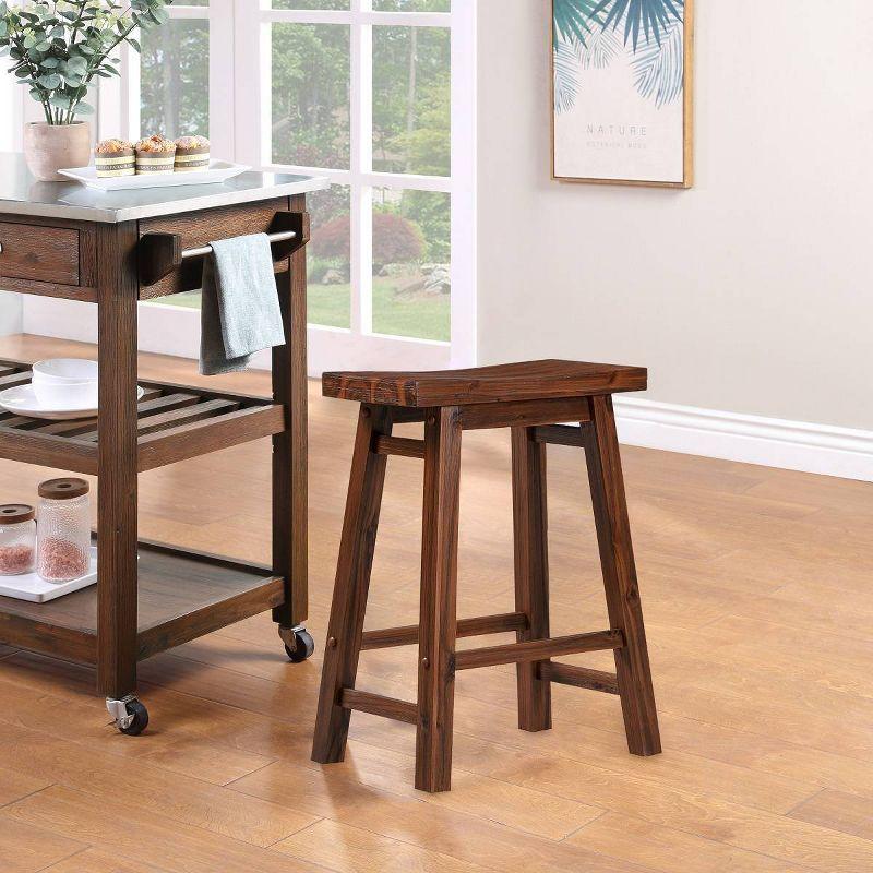 24" Sonoma Saddle Counter Height Barstool - Boraam