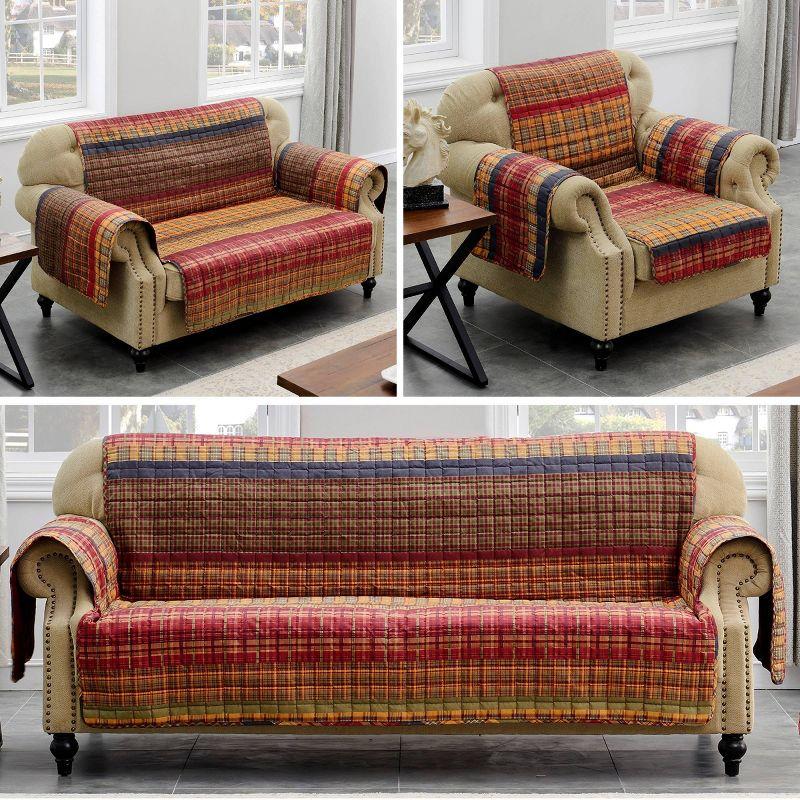 Barefoot Bungalow Durango Gold Rush Reversible Quilted Sofa Slipcover