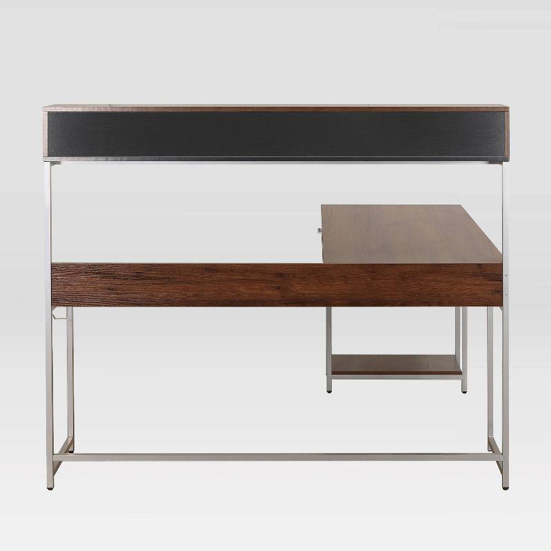 L Shape Desk with Hutch and Storage - Techni Mobili