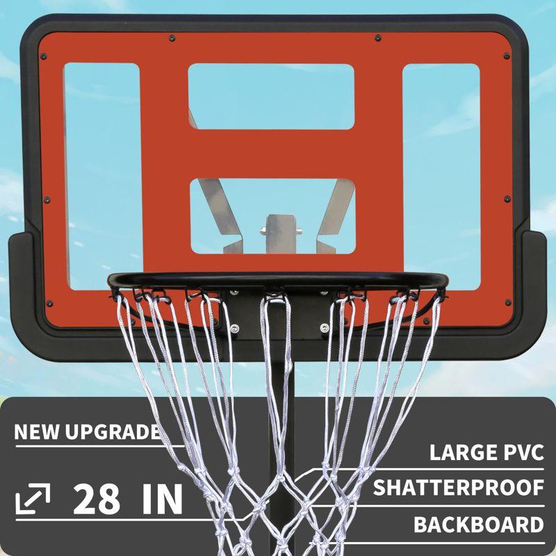Kids Basketball Hoop Outdoor 4.8-7.7ft Adjustable, Portable Basketball Hoops & Goals for Kids/Teenagers/Youth in Backyard/Driveway/Indoor
