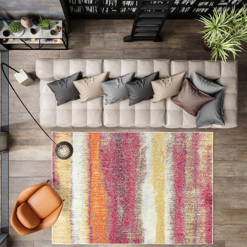 Contemporary POP Modern Abstract Vintage Area Rug - JONATHAN Y