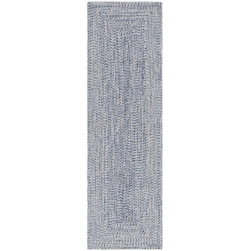 Braided BRA201 Hand Woven Indoor Machine Washable Runner Rug - Dark Blue/Ivory - 2'3"x6' - Safavieh