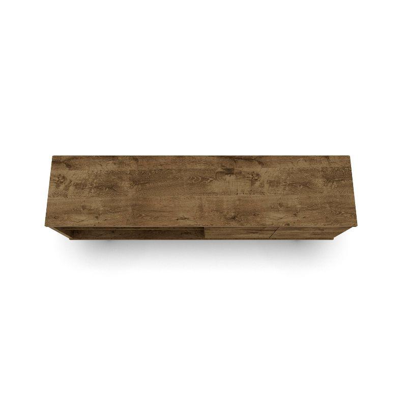 Liberty 2 Shelves and 2 Doors TV Stand for TVs up to 60" Rustic Brown - Manhattan Comfort