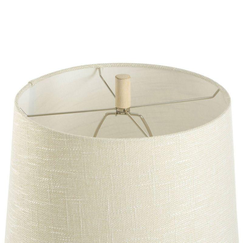 Hevea Cream Coastal Table Lamp Pierced Leaf Design Weathered Cream Finish - StyleCraft