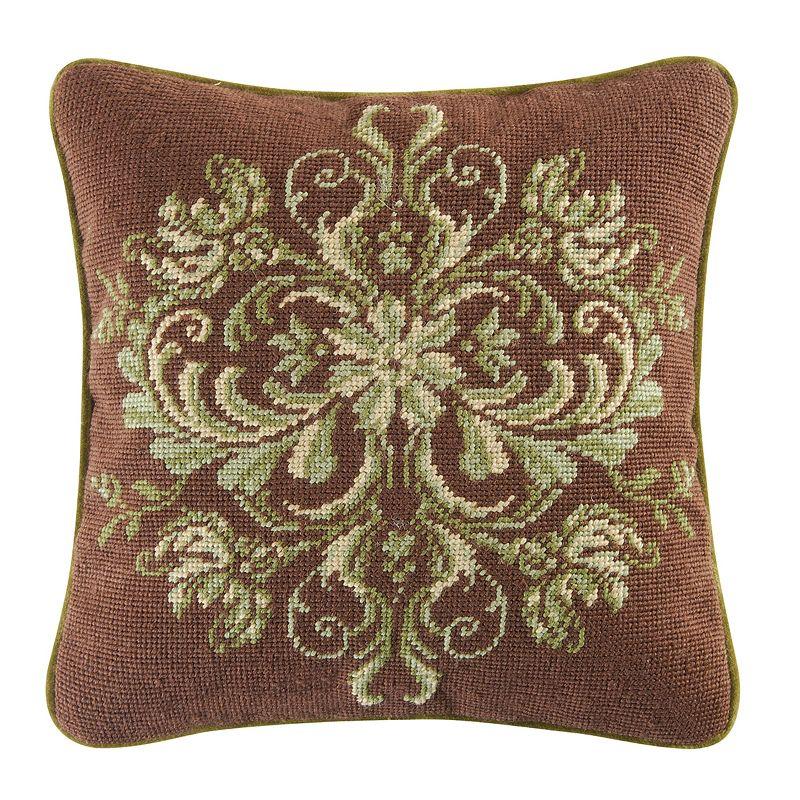 C&F Home Colonial Williamsburg Windsor Needlepoint Throw Pillow