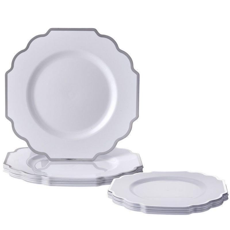 Silver Spoons Baroque Disposable Dinner Plate (Set of 10)