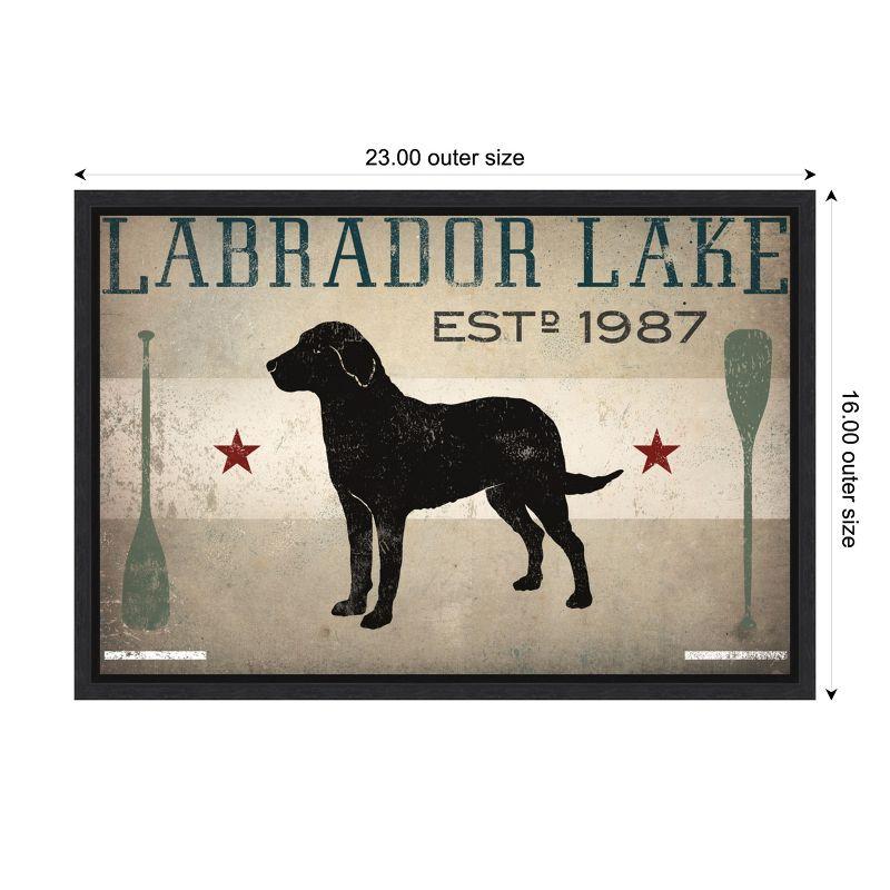 Amanti Art Labrador Lake by Ryan Fowler Canvas Wall Art Print Framed 23-in. x 16-in.