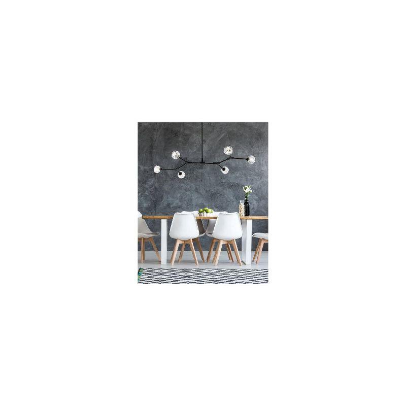 Elegant Lighting Zayne 6 Light Pendant in Black