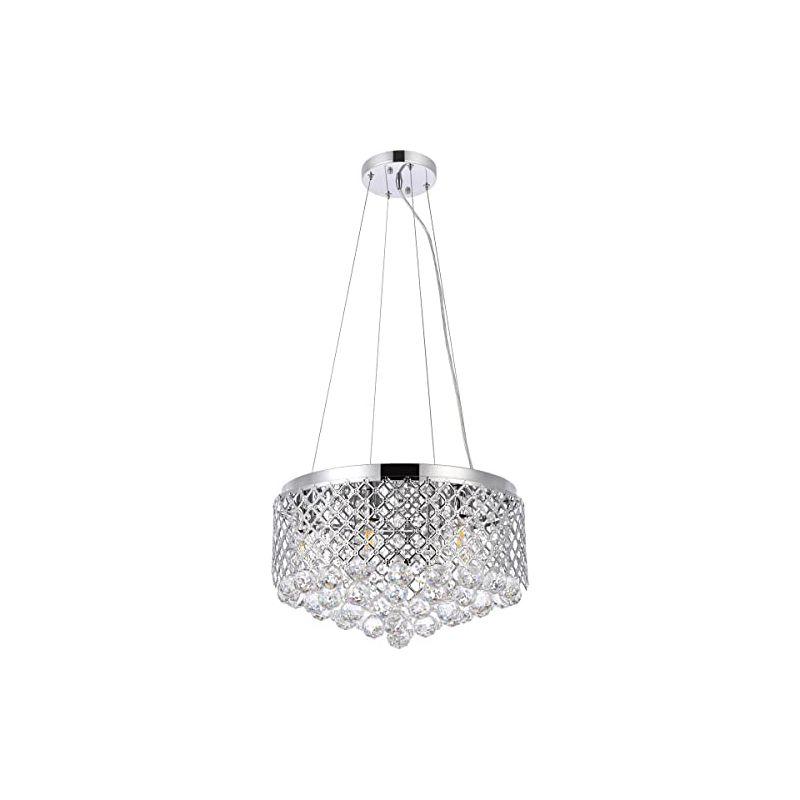 Elegant Lighting Tully 6 lights pendant in chrome