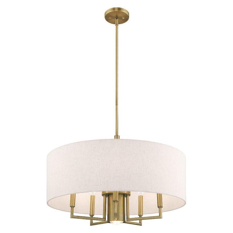 Livex Lighting Meridian 5 - Light Chandelier in  Antique Brass