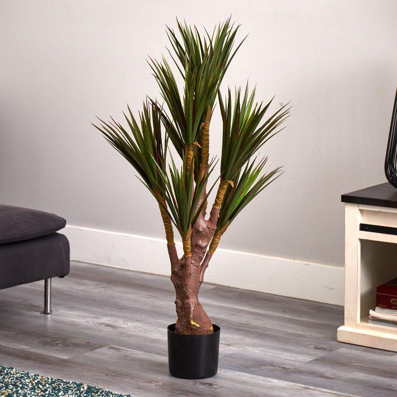 Nearly Natural 46-in Yucca Artificial Tree UV Resistant (Indoor/Outdoor)