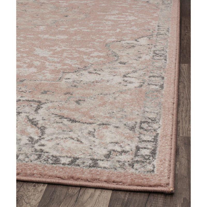 Rugs America Harper HY50B Pink Amaranth Transitional Vintage Living Room Bedroom Nursery Area Rug