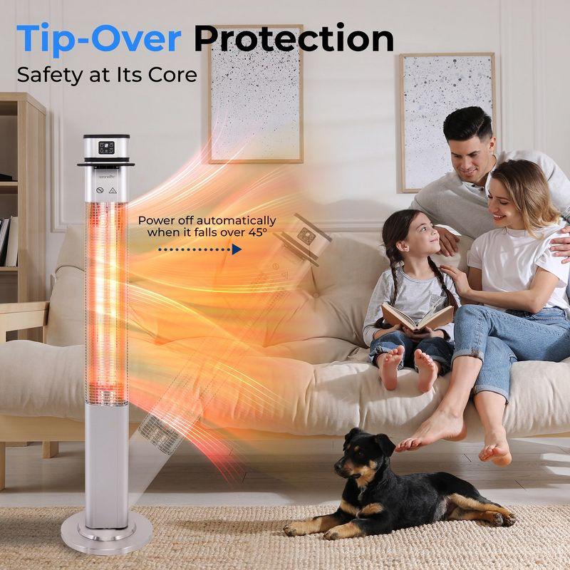 SereneLife Stainless Steel Electric Standing Patio Heater
