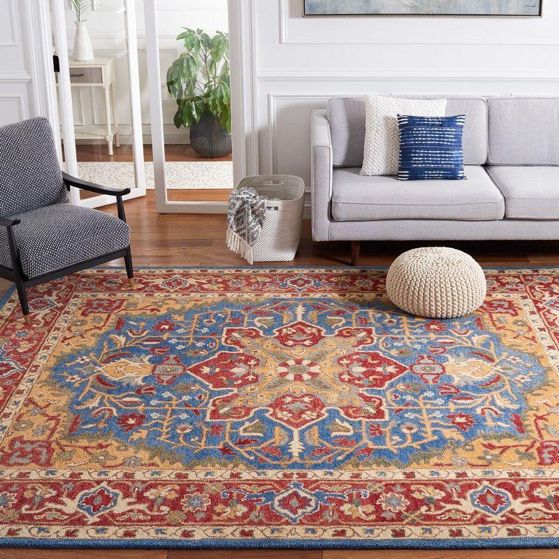Antiquity AT521 Hand Tufted Area Rug - Red/Blue - 8'x10' - Safavieh.