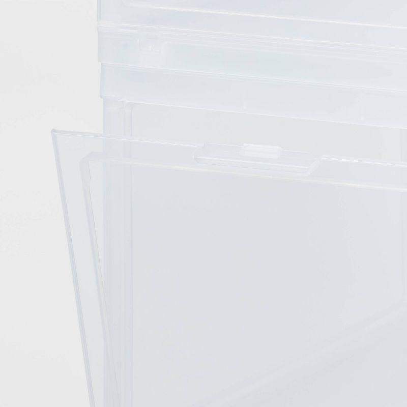 Stackable Small Bin Front Opening Clear - Brightroom™: Transparent Utility Storage, Stackable, BPA-Free, 12 Volume Capacity