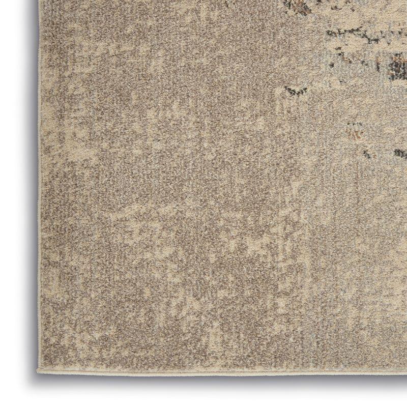 Nourison Celestial CES02 2'2" x 10' Ivory/Grey Area Rug