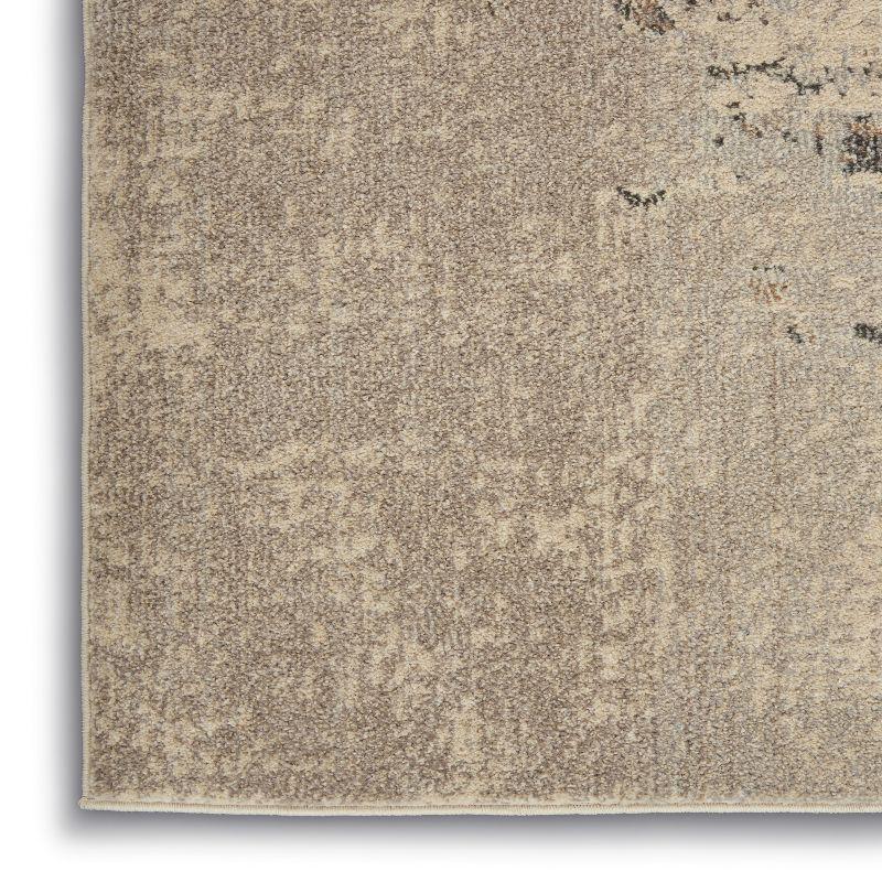 Ivory/Grey Abstract Hand-knotted Reversible Area Rug