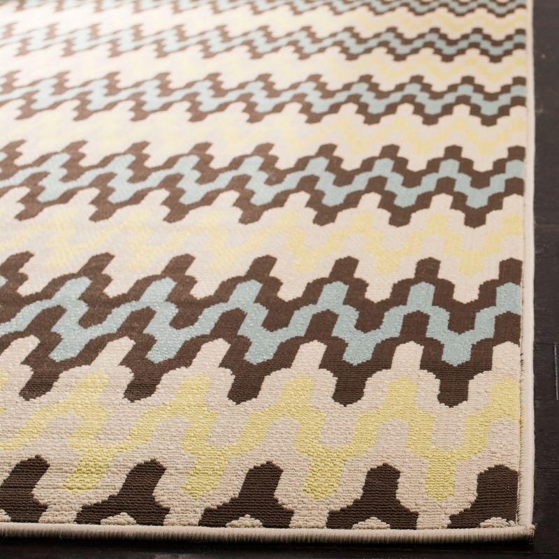 Hampton HAM518 Indoor/Outdoor Machine Made Accent Rug - 2'7"x5' - Light Blue/Green - Safavieh