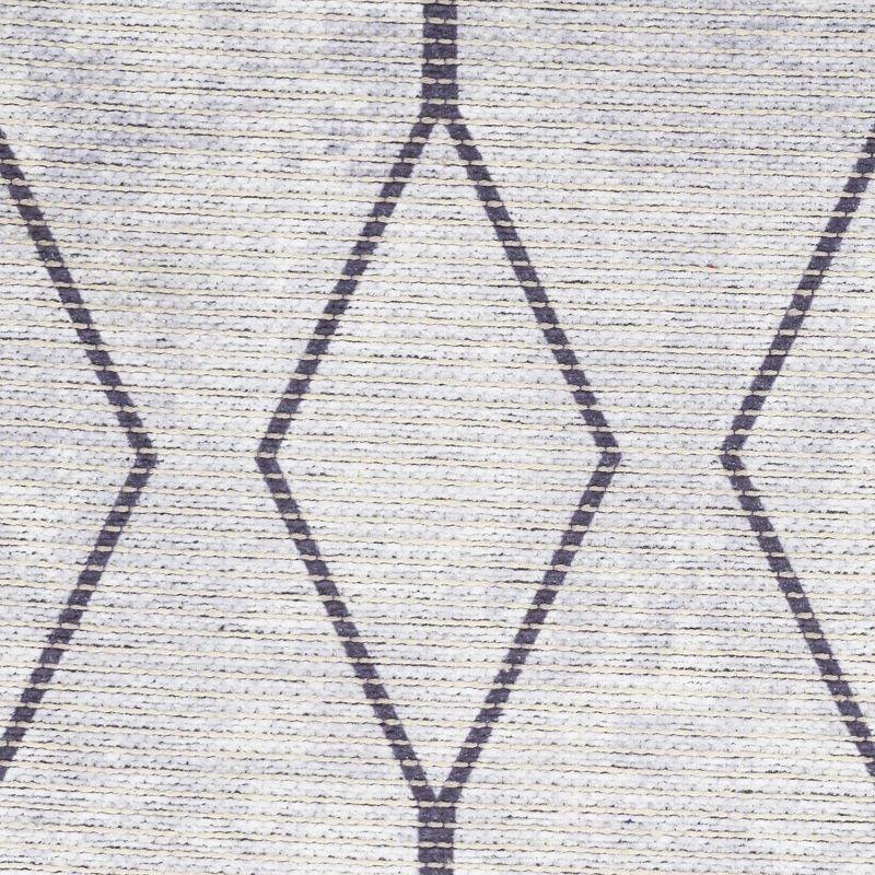 Pymble Geometric Machine Washable Area Rug in Ivory/Grey
