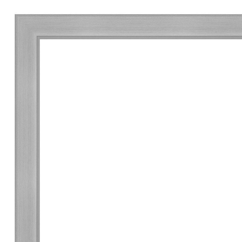 Vista Brushed Framed Bathroom Vanity Wall Mirror Nickel - Amanti Art