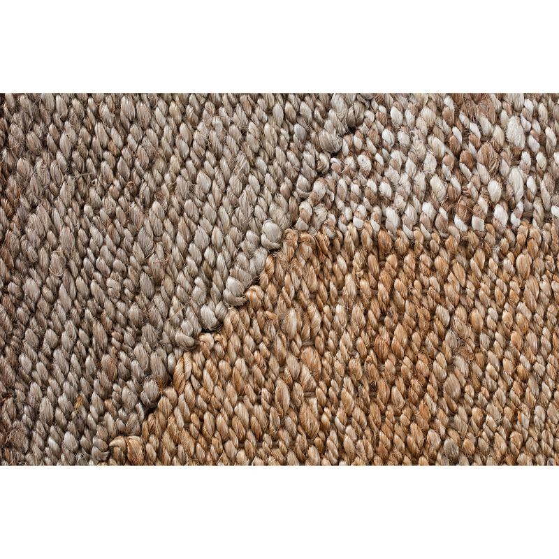 Eden Natural & Tan Handmade Jute Area Rug 5' x 8'