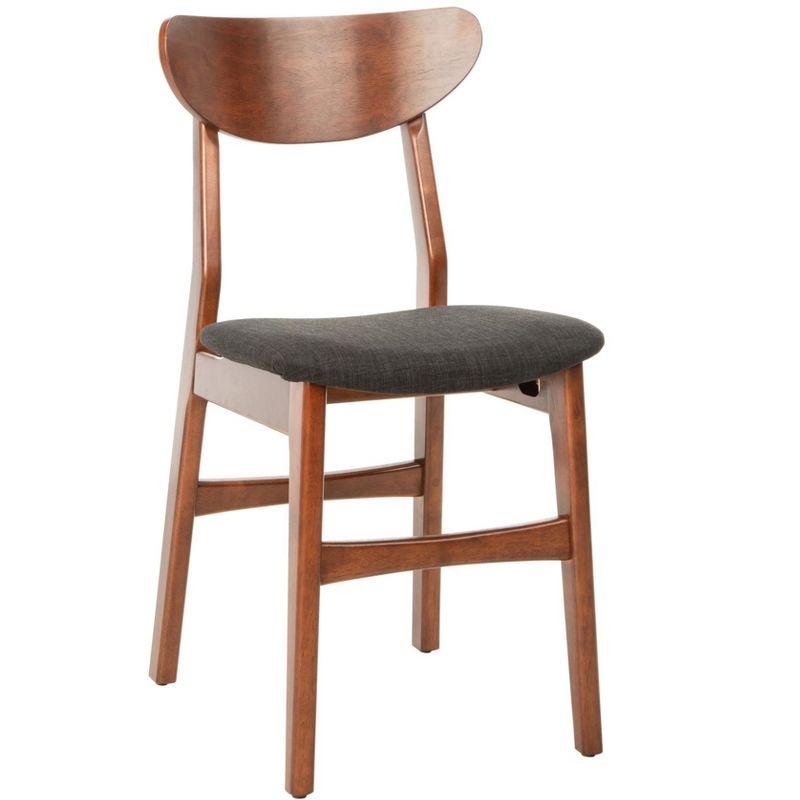 Lucca Retro Dining Chair (Set of 2) - DCH1001 - Walnut/Black - Safavieh