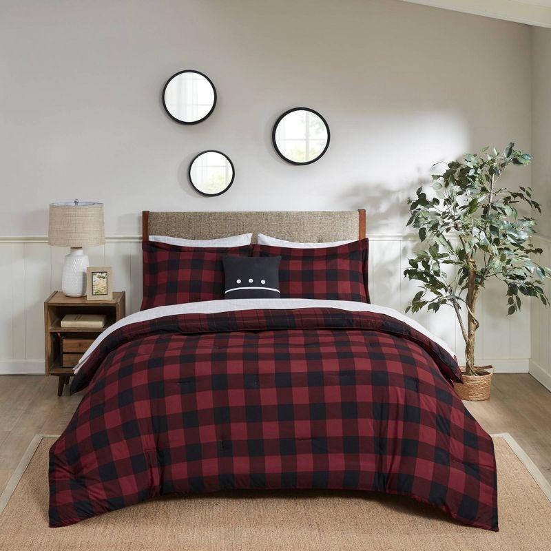 Everest Reversible Plaid Comforter Set with Bed Sheets