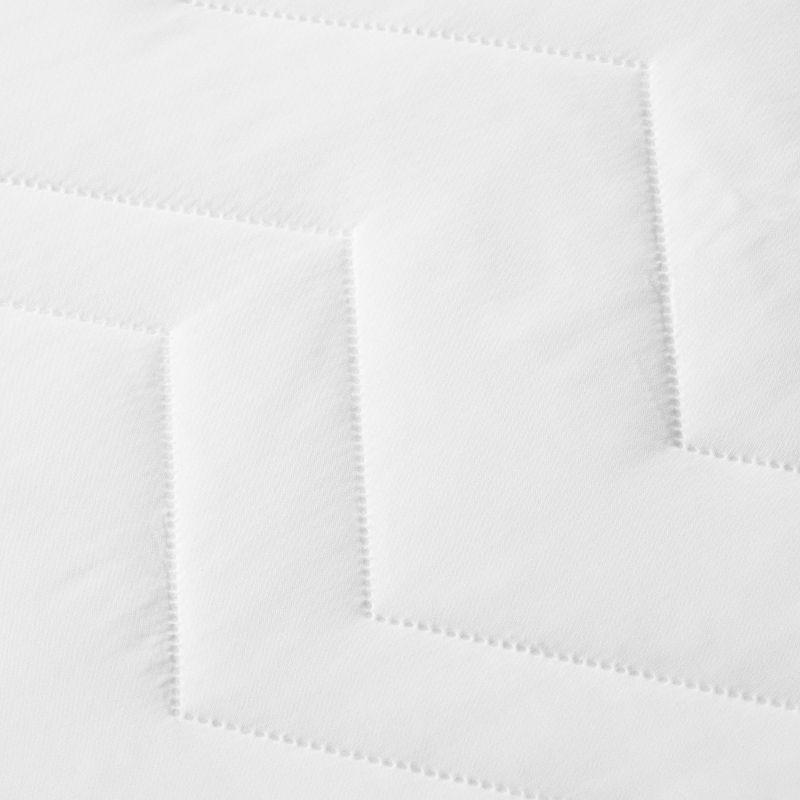 Queen Machine Washable Quilted Mattress Pad - Room Essentials™: Polyester Microfiber, STANDARD 100 by OEKO-TEX Certified