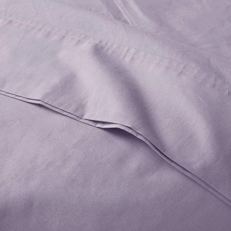 Madison Park Peached Percale 200 Thread Count Relaxed Cotton Percale Sheet Set