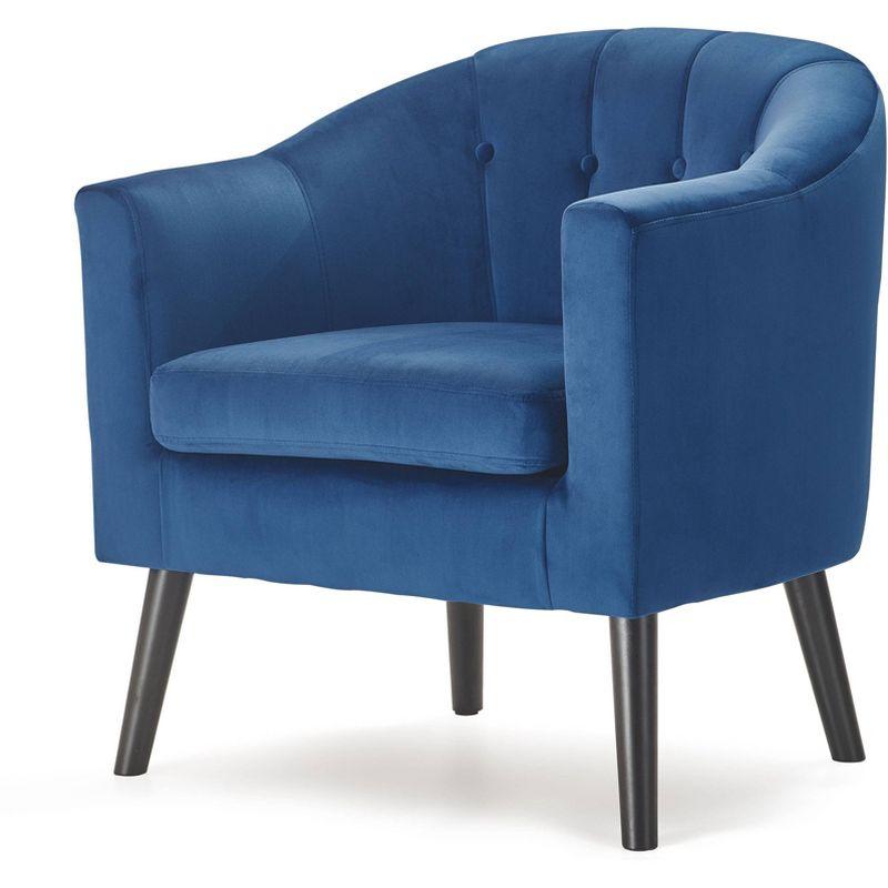 Ivey 28.5" Blue Velvet Barrel Accent Chair