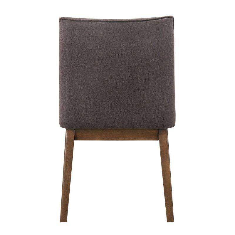 Set of 2 Ronan Standard Height Armchair Set Walnut - Picket House Furnishings: Contemporary Upholstered, Rubberwood Frame