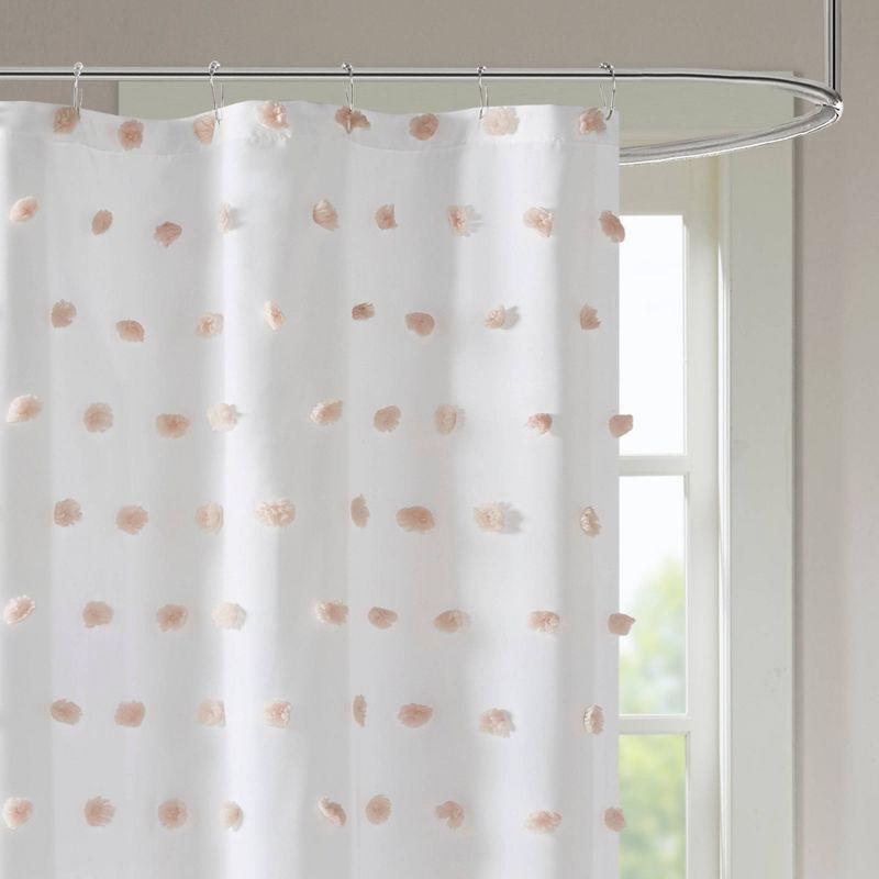 Madison Park Polka Dots Single Shower Curtain